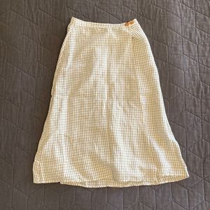 Ali Golden Linen Wrap Skirt